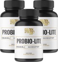 Golden After 50 Probio- Lite - pro Gut Health and Digestion Support - Probiotika pro muže a ženy - 3 Lahvičky - Probiotika pro příležitostný ohřev, plyn, požití