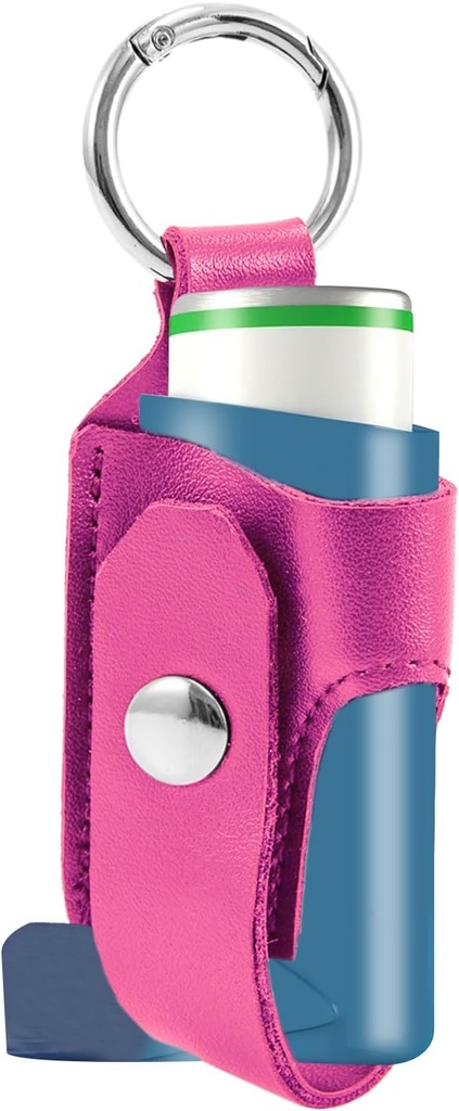 Asthma Inhaler Holder PU kůže Cestování Handy Holder, Lehké Přenosné Asthma Inhaler Pouzdro pro dospělé a děti (Inhaler není součástí balení)