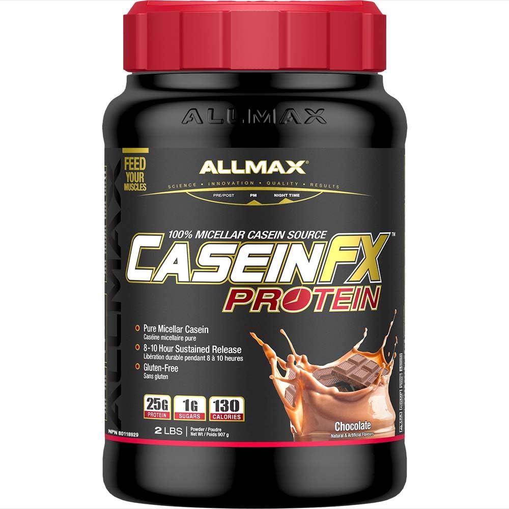 ALLMAX Kasein- FX protein, Čokoláda - 2 lb - 25 gramů proteinu s nízkým uvolňováním na Scoop - Nízké sacharidy a nulový přidaný cukr - přibližně 27 Služeb