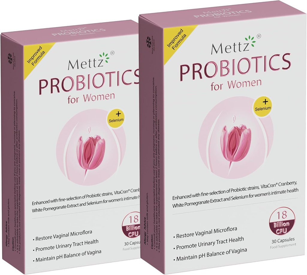 Vaginální probiotika pro ženy Rovnováha pH s Lactobacillus Probiotic & Cranberry, White Granate, Ženský Vaginální doplněk zdraví, Zdravý Vaginální zápach & Vaginální Flora, 30Ct (Balení 2)