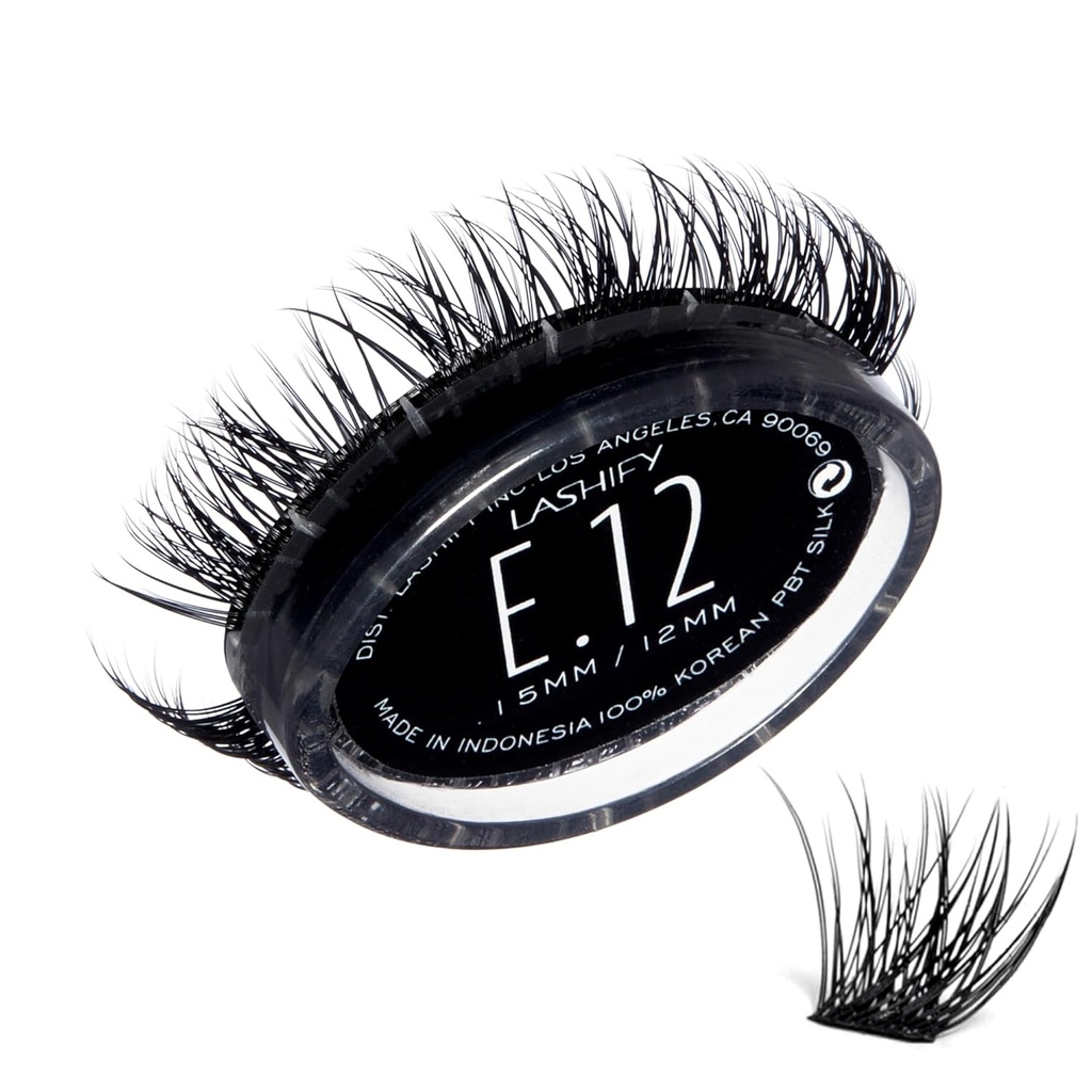 Lashify Extrémní 12 mm Gossamer DIY Eylash Rozšíření Refill, Black, Easy False řasy Přidat ohromný objem