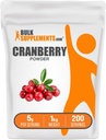 BulkSupplements.com Cranberry Powder - Cranberry doplňky pro ženy a muže, Air Sured Cranberries - Neslazené & gluten zdarma, 5g na Serving, 1kg (2,2 kg) (balení po 1)