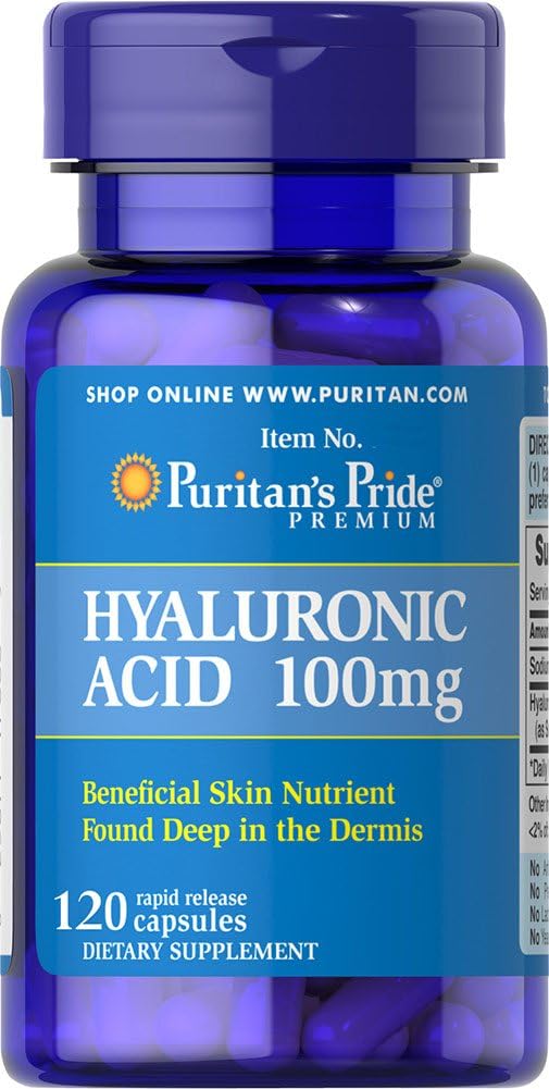 Puritan 's Pride Hyaluronic Acid 100 mg Kapsle, 120 Počet