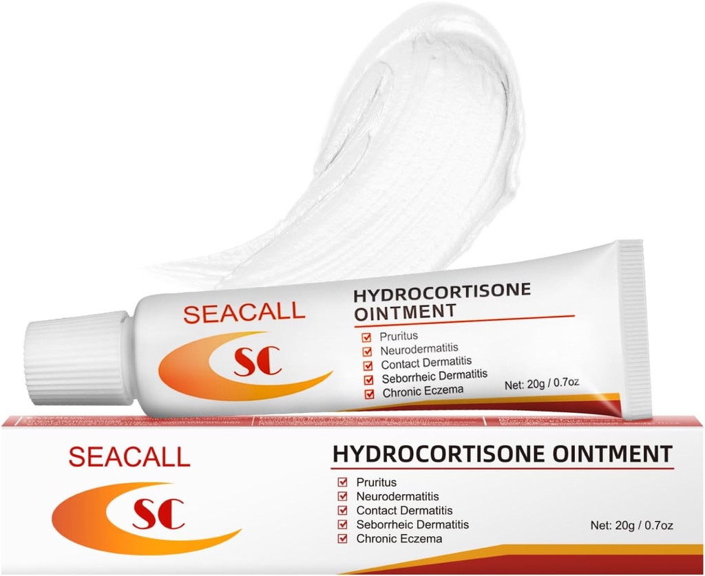 Hydrokortizon Cream - OTC anti- Itch Relief pro ekzém, Dermatitida & Kožní podráždění CZ124; Maximální síla Topická léčba