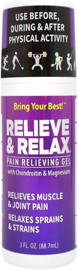Relieve & Relax Pain Relief Roll On - Extra Strength, Fast Action, Mess- Free Topical Angesic - Soothe Sure Muscle & Joint, Back, Knee, Foot, Hand Pain Relief - HSA / FSA Způsobilé - 3 Fl. Oz, 1-Pack