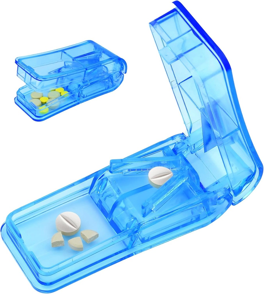 Pill Cutter Splitter pro malé a malé pilulky Nejlepší Pill Cutter Splitter 1 / 4 Vitamíny Pill Splitter Cutts s Shield Medicine Tablet Cutter Double jako Pill Organizátor