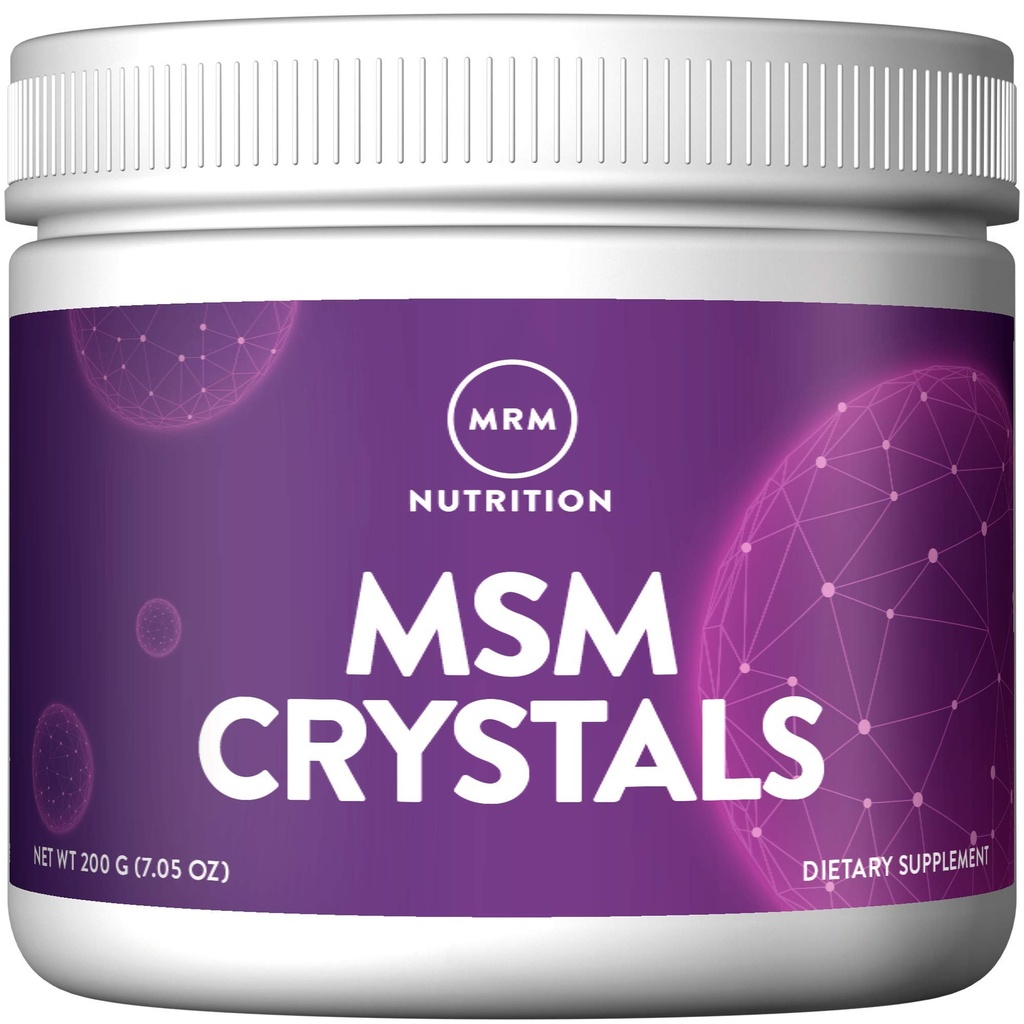 MRM Nutrition MSM Crystals PHAR124; čistý biologicky dostupný síra prášek pro společné zdraví, vlasy, kůže, a hřebíky podpora PHAR124; Vegan Crystal doplněk PHAR124; 200 Služeb