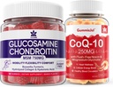 Sugar Free Glucosamine Chondroitin MSM 120 Počet + CoQ10 250mg Plněné gumové 60