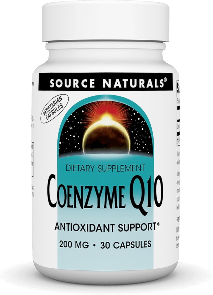 Zdroj Naturals Coenzym Q10, Antioxidant Support * for Energy Production, Heart Function Support, Antioxidant Protection and Health Gums, 200 mg - 30 Vegetariánských kapslí