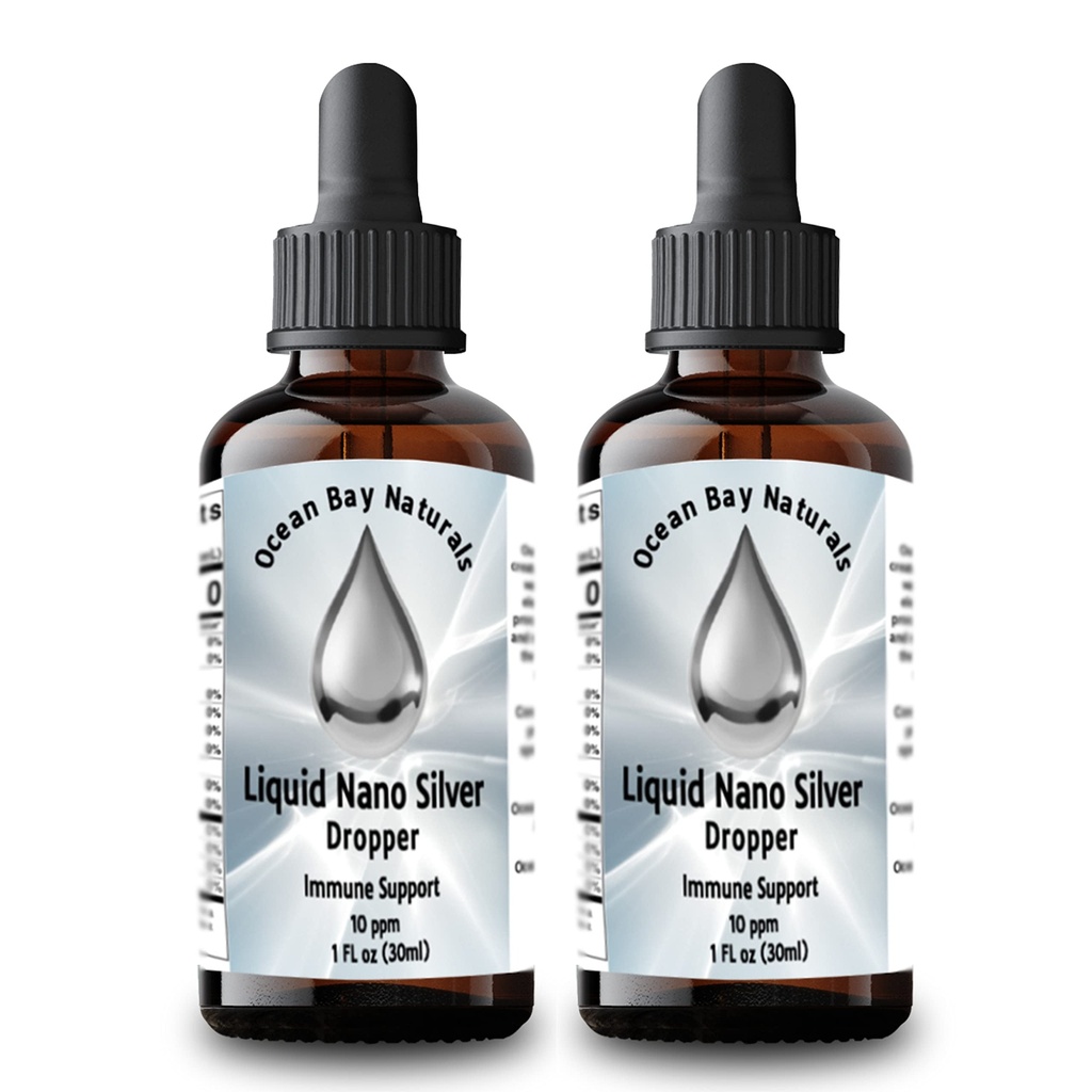 Liquid Nano Silver S124; více absorbovatelné než koloidní Silver S124; 10ppm S124; Twin Pack S124; 1oz Dropper
