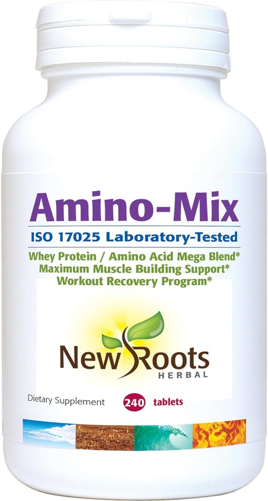 NEW ROOTS HERBAL Amino-Mix Supplementary 124; Branched- Chain Amino Acids (BCAA) - 240 Kapsle