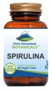 Čisté horské botaniky Spirulina Kapsle - 90 Kosher Vegan Caps - Nyní s 450mg Organic Spirulina Powder - Příroda Superfood Dodatek