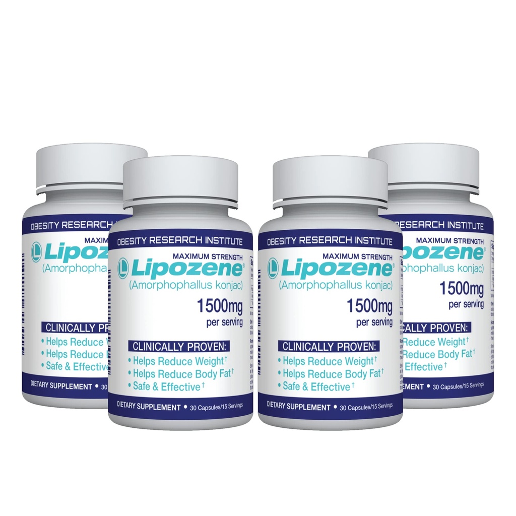 Lipozene dietní pilulky - Úbytek hmotnosti dodatek - 4 Lahvičky 30 Kapsle Každý, celkem 120 Kapsle!