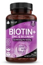 Biotin růst vlasů Vitamíny 12000mcg Vysoká síla s kokosové oleje - Podporuje zdravé vlasy kůže a nehty - Biotin Vitamíny pro ženy a muže Vegan, gluten zdarma doplňky - Vyrobeno ve Velké Británii New Leaf