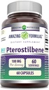 Amazing Applicas Pterostilben dodatek 124; 100 Mg per Serving Applications 124; 60 Kapsle 124; Non- GMO Creditation 124; Gluten Free Application 124; Made in USA