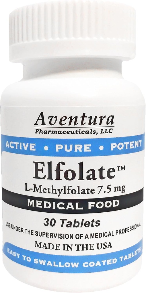 ELFOLATE ® 7.5mg L- methylfolát methyl folát methylfolát lékařský doplněk stravy Profesionální síla aktivní čistý potenciál 30 tablet