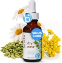 Baraka Dry Nose Nasal Oil - Organické esenciální oleje (Cardamom, Everlast, German & Roman Heřmánek) v Sezame Oil Base - Hydratační Nose Moisturizer pro suché sinusy - 1 balení (1 oz Dropper Lahev)