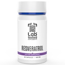 Trans- Resveratrol - 60 500mg Kapsle - 3. strana COA Poskytované s každou Lot # - Čistý Resveratrol - Žádné Fillery