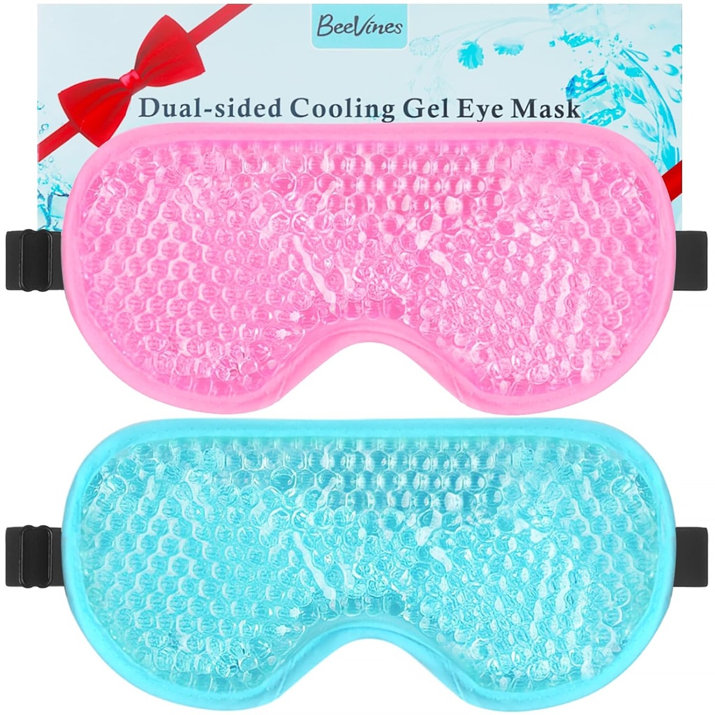 BeeVines Gel Eye Maska, 2 Pack Chladící ledové masky pro loutkové oči pro muže a ženy, studený a teplý komprese pro Post chirurgie, Pufness, Alergie, Sinuss & Migrény Léčba