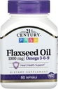 21. Století Flaxseed Oil 1000 mg Softgels, 60 Počet (22407)