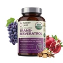 Čistota Labs Čisté organické Trans Resveratrol dodatek s Quercetin, Vegan Antioxidant Nutriční doplňky pro srdce, kůže, vlasy, nehty 124; Sourced z japonských Knotweed 124; 90 Kapsle
