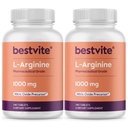 BESTVITE L- Arginin 1000mg na tabletu (480 tablet) (240 x 2) - Farmaceutická forma - Obsahuje 20% čistší arginin ve srovnání s přípravkem Arginin HCl - prekurzor oxidu dusnatého *