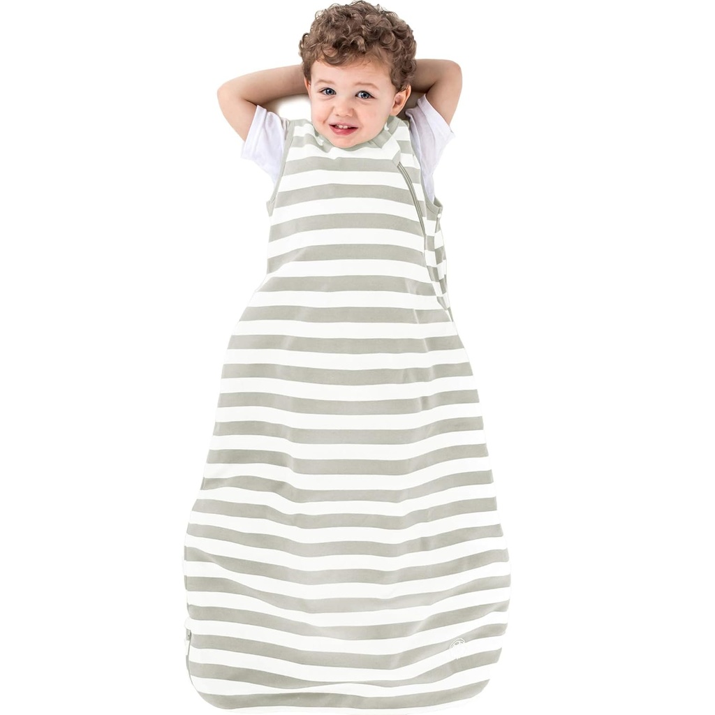Espaino Organic Cotton Baby Sleep Sack - 2-Way Zipper Baby Wearable Blanket - Taška na spaní - 18-36 měsíců - Silver