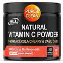 Přírodní vitamín C z Acerola Cherry & Camu Camu Powder - Vysoká absorpce s Citrus Bioflavonoidy - imunitní systém & Collagen Booster - Anti Aging Skin Vitamins Made in USA 90 porces