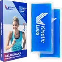 Opakovatelné gelové ledové balíčky pro zranění Kinetic Labs (2 Pack) - Horké studené balíčky pro zranění 11 "x 5.3" - Flexibilní ledové balíčky pro zadní hlava Knee rameno krk kotník Elbow nohy chirurgie (velké)