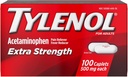 TYLENOL Extra Strength Pain Reliever & Fever Reducer 500 mg, Kaplety 100 ea Balení po 2