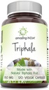 Amazing India Triphala (Natural Triphala Fruit) Dodatek 124; 750 Mg per Serving Crup124; 120 Veggie Kapsle 124; Non- GMO CUP124; Gluten- Free
