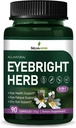 Eyebright Herb Kapsle, Přírodní Bylinný extrakt pro Oční Zdraví Podpora, Oční Únava Podpora & Suché Oko Podpora. 90 Tobolky