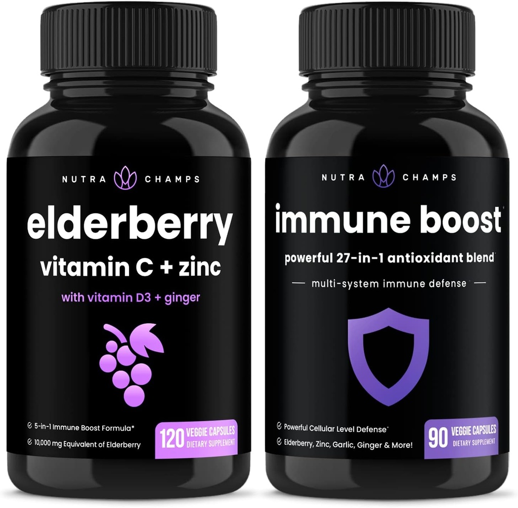 NutraChamps Elderberry a (2- Pack) Imunitate Boost Bundle