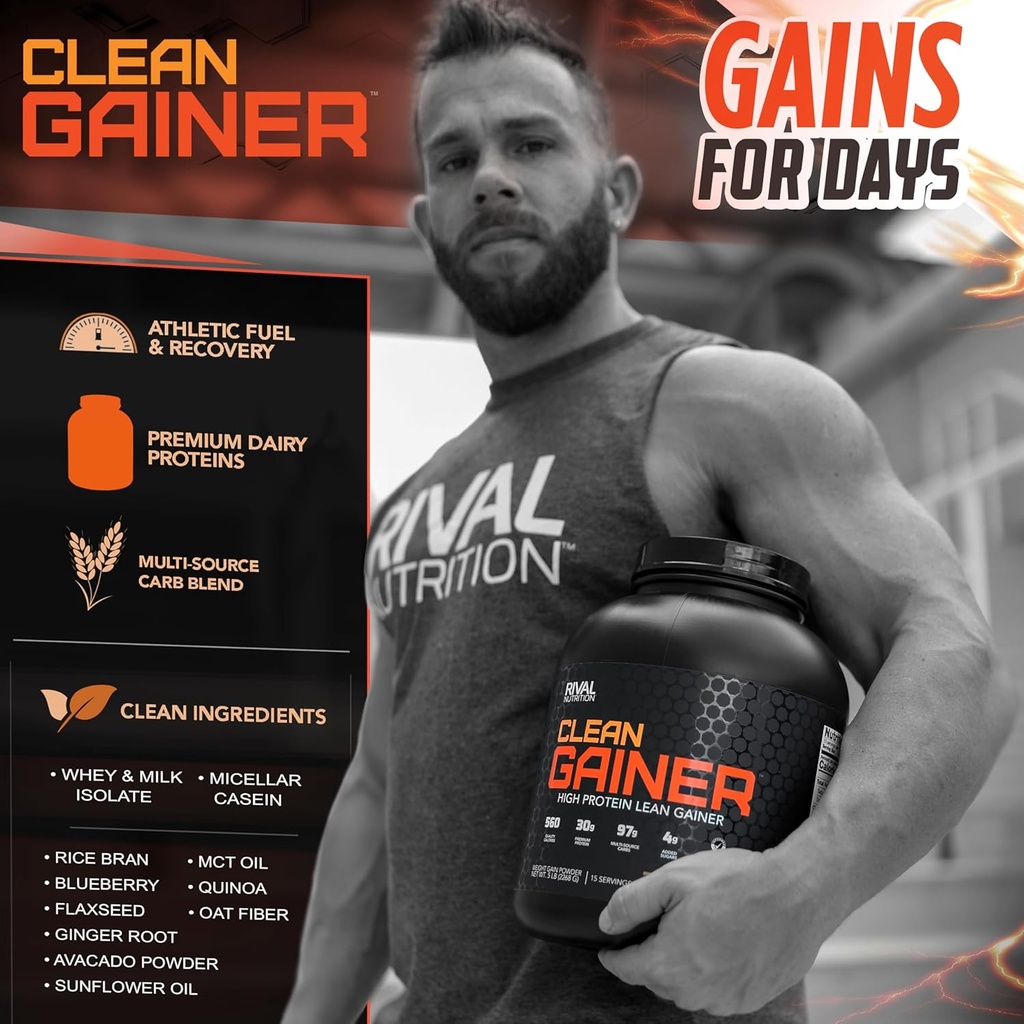 RIVAL NITRION Clean Gainer - Čokoládové arašídové máslo 12lb