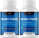 VIVE MD Neuro Thrive Brain Supplement - Oficiální vzorec - Neuro Thrive PQQ, Neuro Thrive pro extra sílu s Ginkgo Biloba Extract, Sibiřský ženšen Extract (2 Pack)