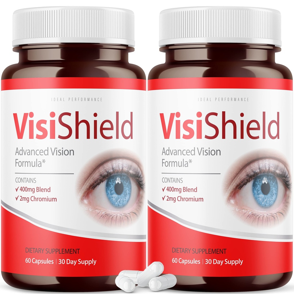 (2 Pack) Visishield Advanced Vision Formule pro oční doplňky pilulky Vitamíny (120 Kapsle)