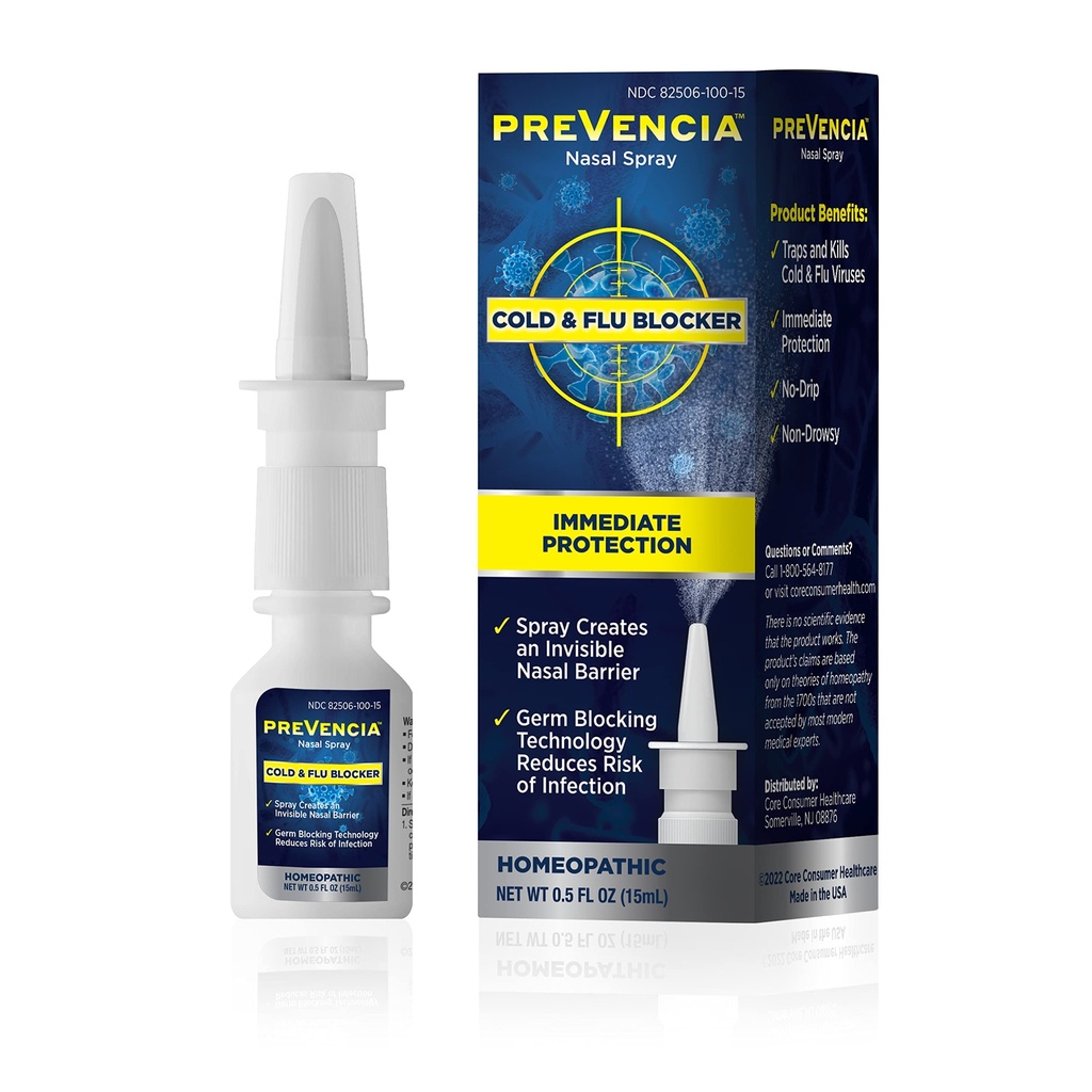 Chladnokrevnost a ochrana proti chřipce Nasal Spray Homeopatická Chladnokrevnost a Flu Remedy Non- Drowsy Okamžitá ochrana proti chřipce a studené blokádě, 0.5 Fl Oz (15ml)