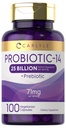 Carlyle Probiotika pro muže a ženy CFU 124; 25 miliard CFU 124; s Prebiotika CF124; 100 kapslí CF124; Vegetariánské, Non- GMO, & gluten zdarma dodatek