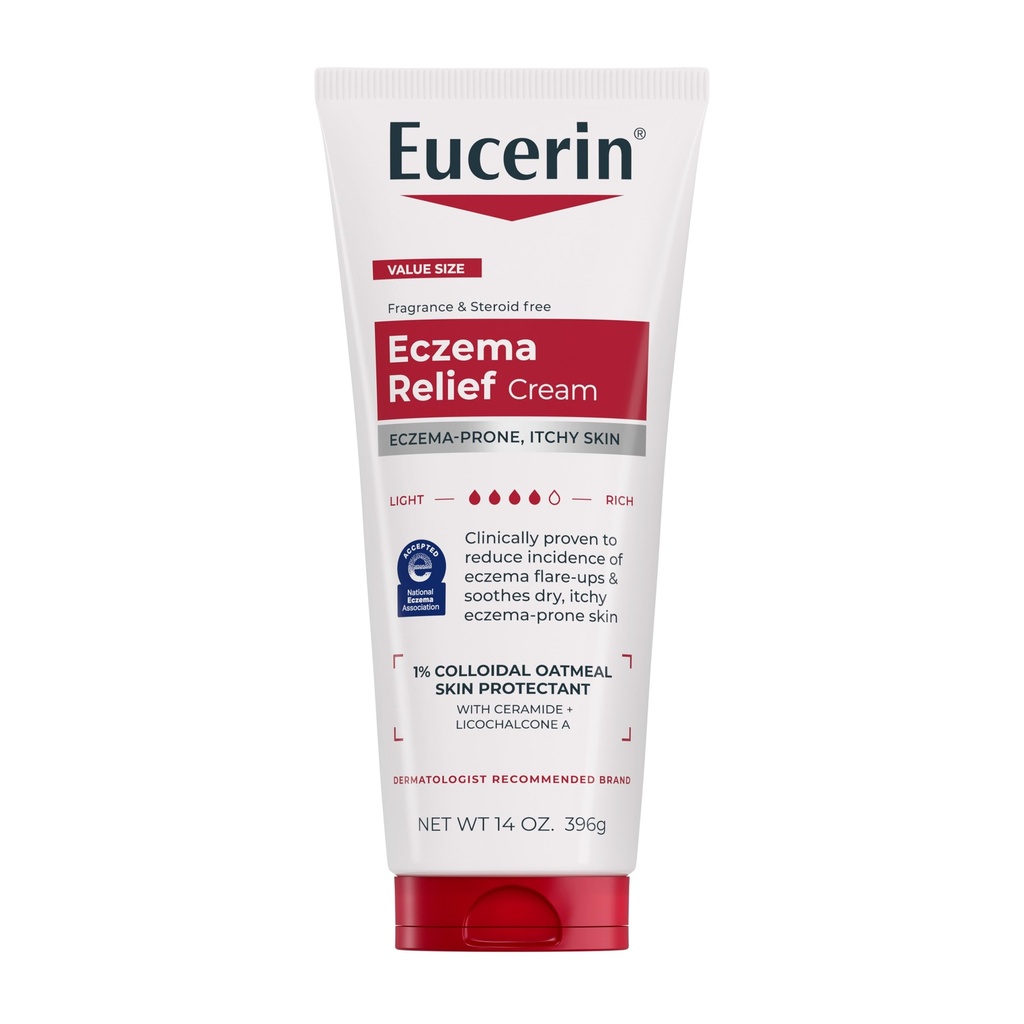 Eucerin Eczema Relief Body Cream, Eczema Cream s koloidní ovesnou kaší, Ceramide-3 a Licorice Root Extract, 14 Oz Tube