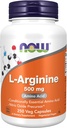 L- Arginin 500 mg, 250 Veg Kapsle (balení se může lišit
