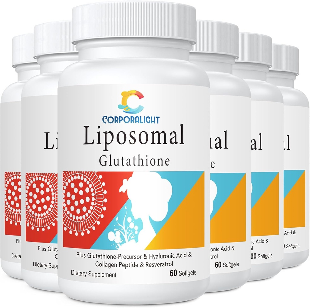 Lipozomální Glutathione Softgels, Enhanced Absorpce - Lipoziční Dodávka, Aktivní forma L- Glutathione, Buněčná, imunitní funkce a jaterní detox, Bohatí v antioxidační vzorec, Lepek zdarma, 360 Softgels