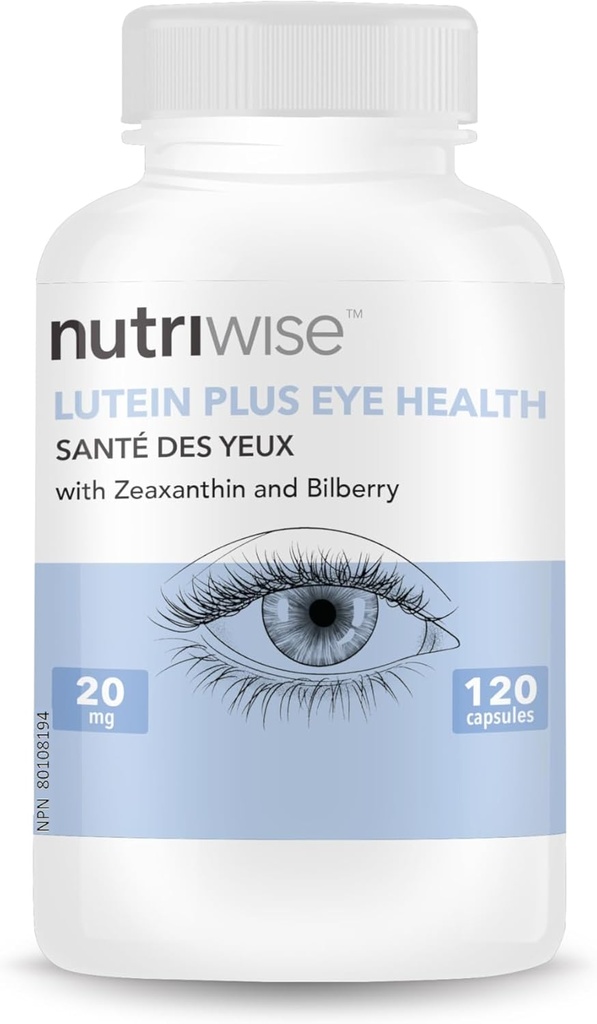 NutriWise Lutein Plus Antioxidant pro oční zdraví (Bilberry Zeaxanthin Lutein)