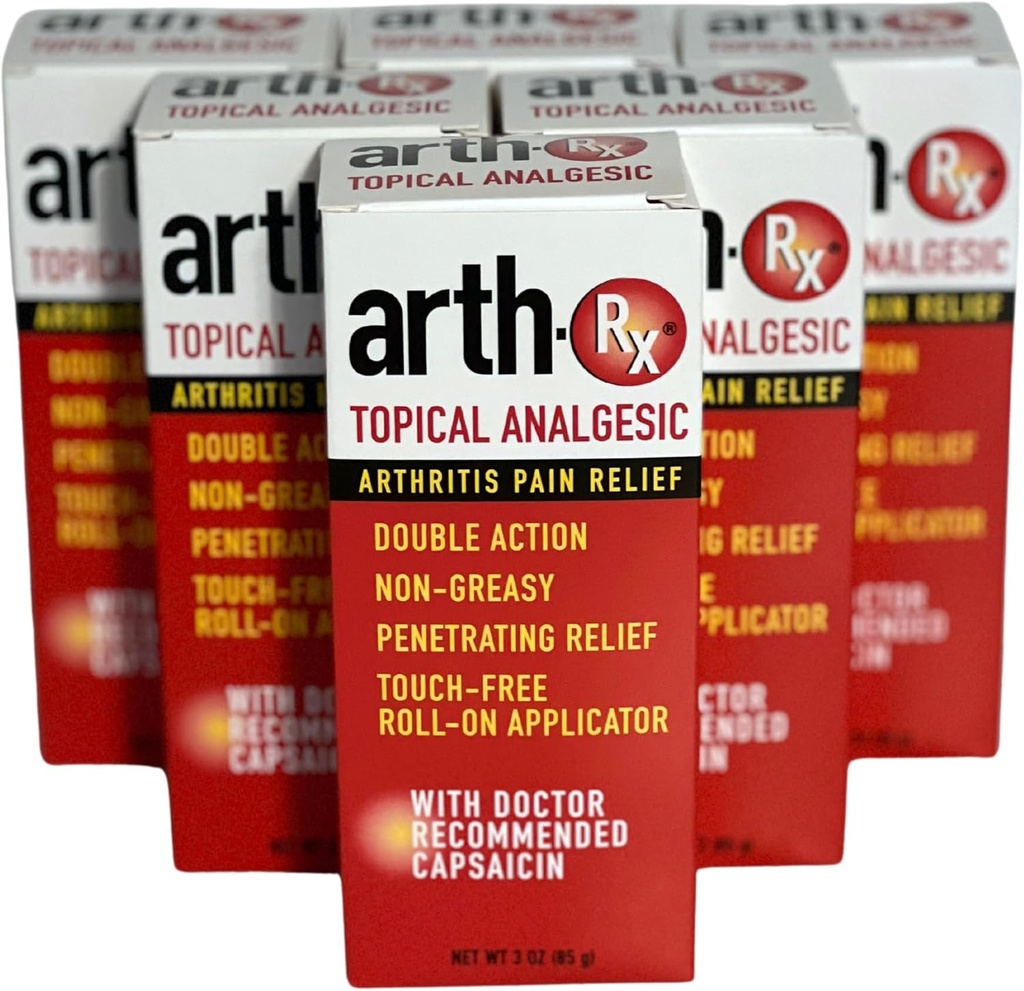 Topický analgetický lék proti bolesti Roll- on s Capsaicin pro hluboké penetrační bolesti, Zahřívání Capsaicin pro zmírnění bolesti z artritidy a svalů Aches a Pains, 18 oz