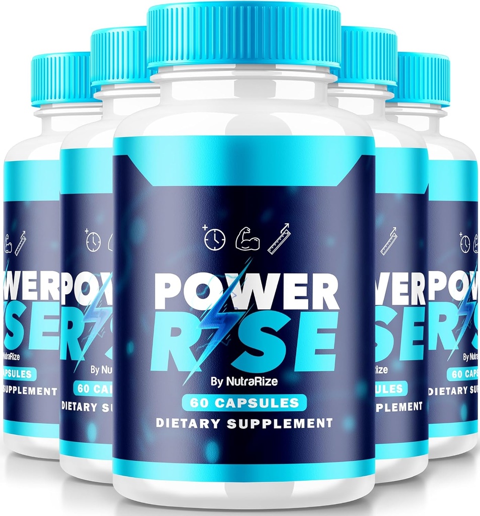(5 Pack) Power Rise pro muže, Oficiální PowerRise pro muže pilulky, Všechny přírodní mužská podpora pro špičkový výkon a celkové zdraví, Premium Power Riser En Capsulas Pastillas Review (300 Kapsle)