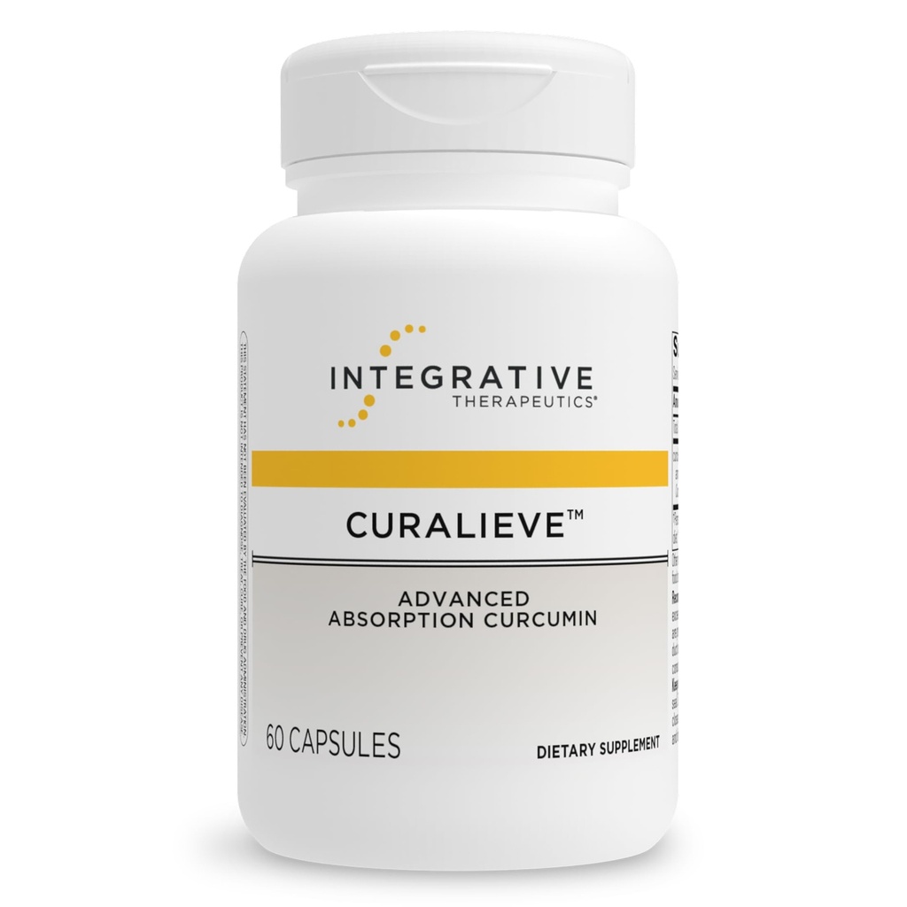 Integrační terapeutika Curalieve - Curcumin Formule pro antioxidační podporu * - Vysoká absorpce Curcumin - Vegan, gluten- Free & Dairy- Free - 60 Kapsle (30 Servings)
