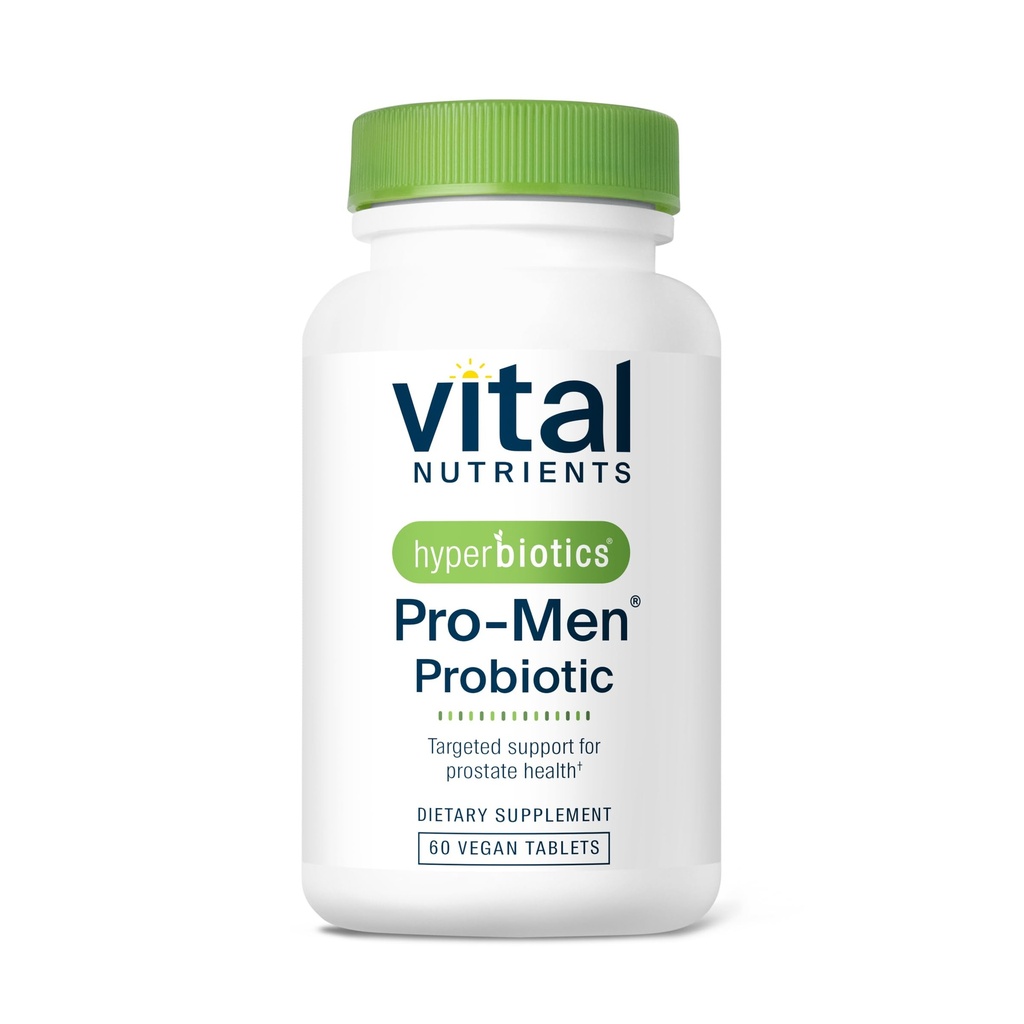 Hyperbiotika Vital Nutrients Pro Muži Probiotika 124; Vegan Advanced Probiotika pro muže 124; Klinicky studoval na Prostate Health, Digestive Balance a Gut Health * Cluten 124; Gluten, Dairy, Soy Free Obr124; 60 Tablety