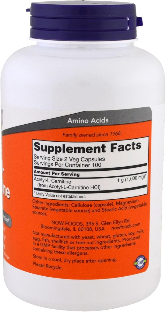 Foods Acetyl L- karnitin 500 mg - 200 ct (balení po 2 ks)