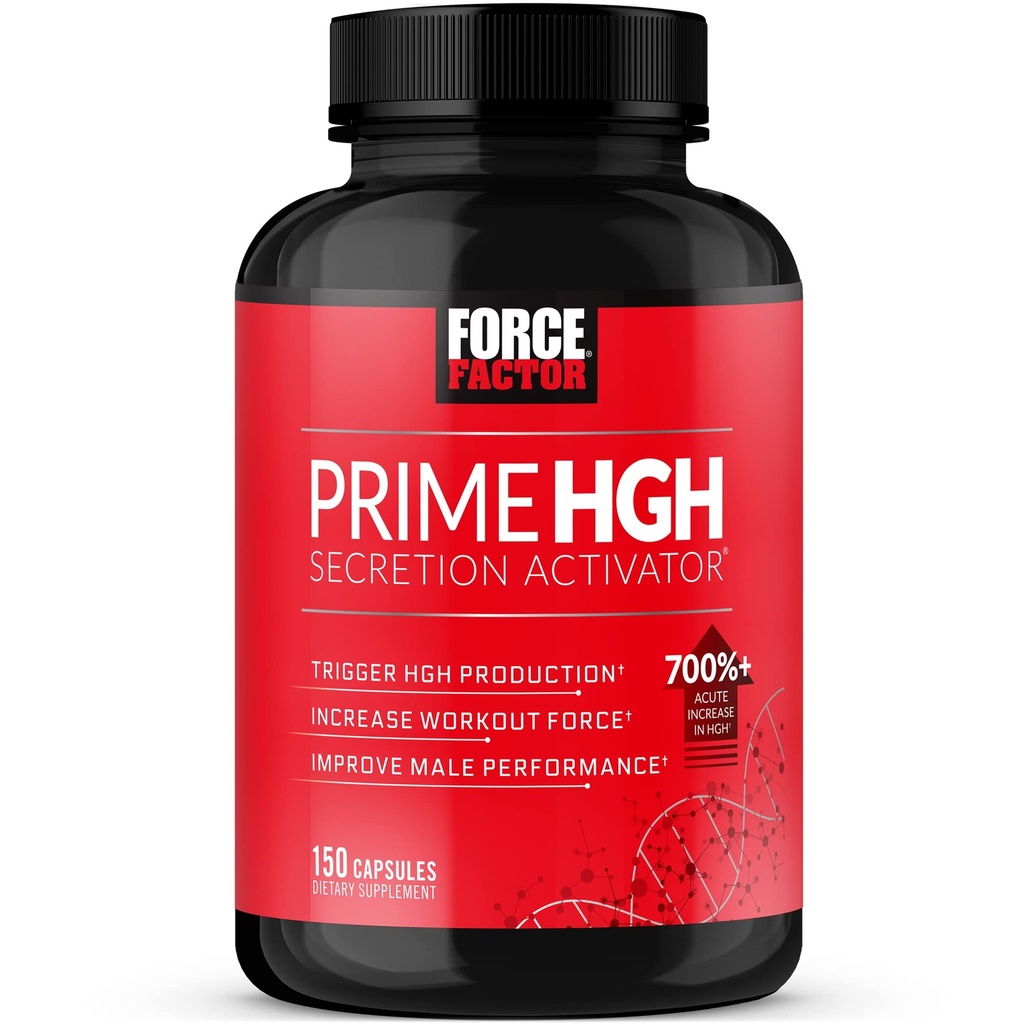 FORCE FACTOR Prime HGH Secretion Activator Dodatek pro muže s L- Arginin a L- Glutamin k Trigger HGH Výroba, Zvýšení pracovní síly, a zlepšit atletický výkon, 150 Kapsle