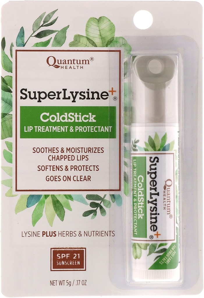 Quantum Health Lysin + Coldstick, SPF 21, 0, 17 Ounces (Balení po 2)