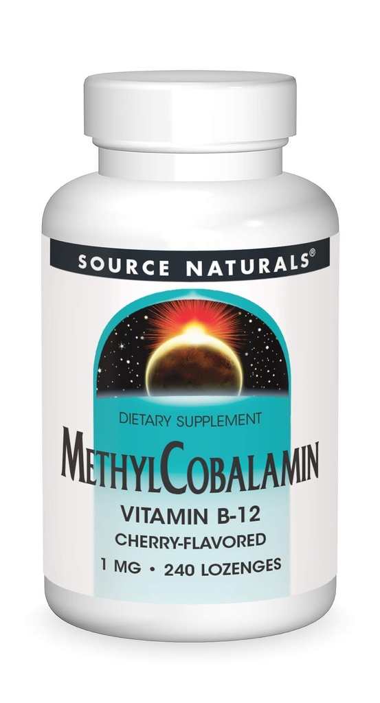 Zdroj Naturals MethylCobalamin Vitmain B-12 Cherry- ochucené, 1 mg - 240 Lozengů